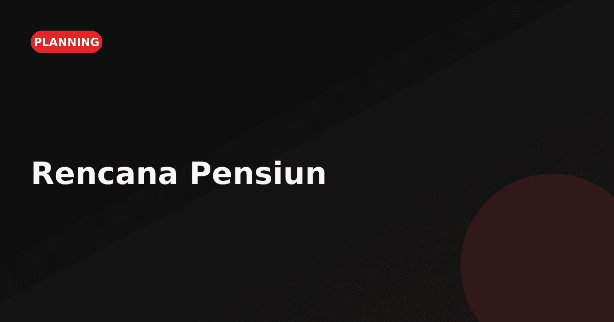 Ilustrasi kalender dan grafik dengan label Rencana Pensiun